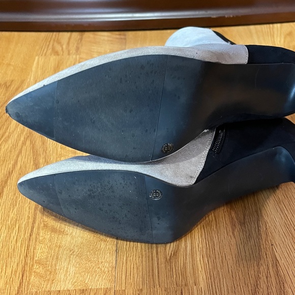 Color Block Suede Ankle Boots - Picture 6 of 7